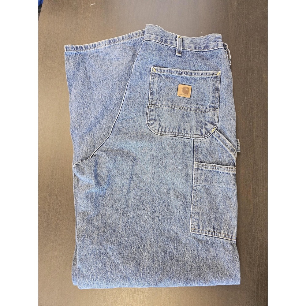 Carhartt Jeans Mens 38x31 Blue Denim Original Dungaree Fit‎ Workwear Hammer Loop